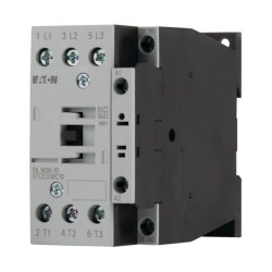 EATON CONTACTOR 112442 - DILM38-10(RDC24)  - Contactor, 3 pole, 380 V 400 V 18.5 kW, 1 N/O, RDC 24: 24 - 27 V DC, DC operation, Screw terminals