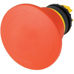 EATON - 121464 - M22-PVT60P -Emergency stop/emergency switching off pushbutton, RMQ-Titan, Palm-tree shape, 60 mm, Non-illuminated, Turn-to-release function, Red, yellow, RAL 3000