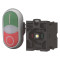 EATON - 216509 - M22-DDL-GR-X1/X0/K11/230-W - Double actuator pushbutton, RMQ-Titan, Actuators and indicator lights non-flush, momentary, 1 NC, 1 N/O, White lens, LED element, 85 - 264 V