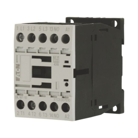 EATON CONTACTOR 276565 - DILM7-10(24V DC) - Contactor, 3p+1N/O, 3kW/400V/DC