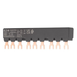 EATON CONNECTOR - B3.0/3-PKZ0 - 232289 Draaistroomrailblok, Aanrakingsveilig, kortsluitvast, Ue = 690 V, Iu = 63 A, Beveiligingsschakelaar: 3, moduulmaat 45 mm, Uitvoering elektrische aansluiting: Vork