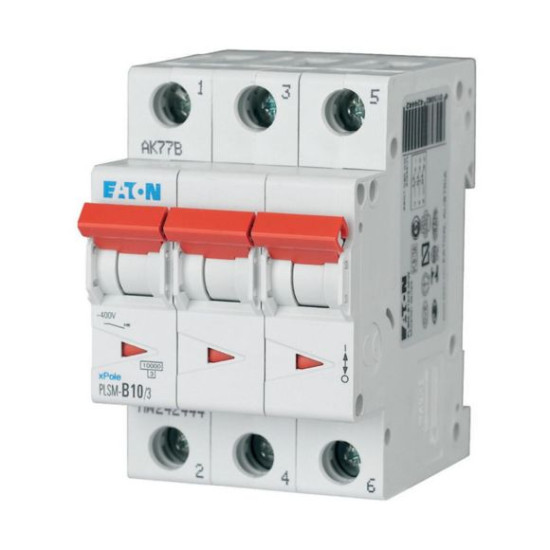 EATON MCB - 242470 - PLSM-C10/3 - Miniature circuit breaker (MCB), 10A, 3p, type C characteristic