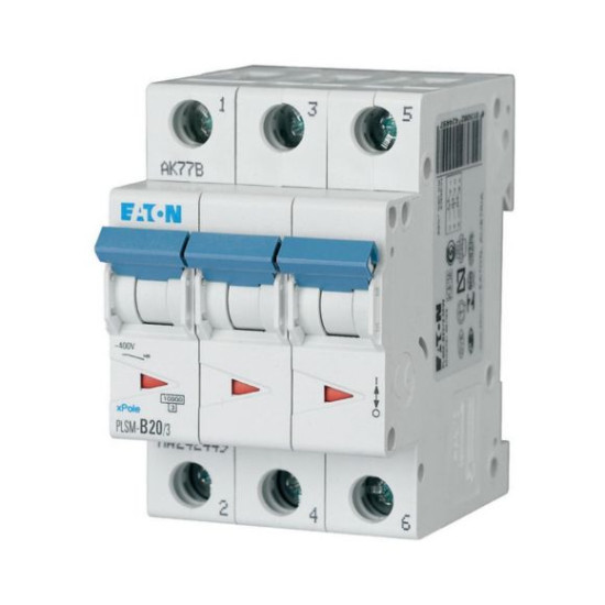 EATON MCB - 242475 - PLSM-C20/3 - Miniature circuit breaker (MCB), 20A, 3p, type C characteristic