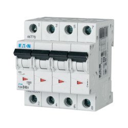 EATON MCB - 242616 - PLSM-C40/4 - Miniature circuit breaker (MCB), 2A, 2p, type D characteristic
