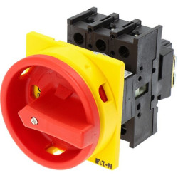 EATON MAIN SWITCH - 41097 - P1-25/EA/SVB - Main switch, P1, 32 A, flush mounting, 3 pole, 1 N/O, 1 N/C, Emergency switching off function, With red rotary 